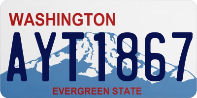WA license plate AYT1867