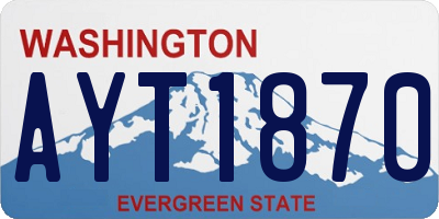 WA license plate AYT1870