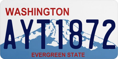 WA license plate AYT1872