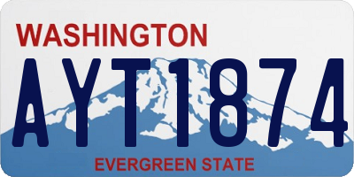 WA license plate AYT1874