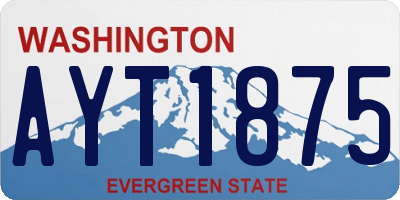 WA license plate AYT1875