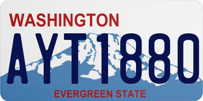 WA license plate AYT1880
