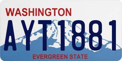 WA license plate AYT1881