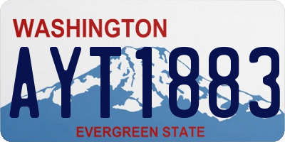 WA license plate AYT1883