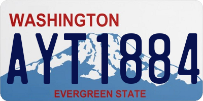 WA license plate AYT1884