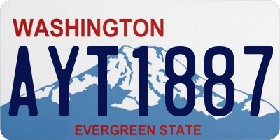WA license plate AYT1887