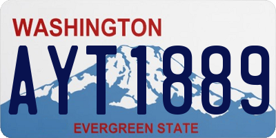 WA license plate AYT1889