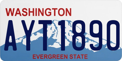 WA license plate AYT1890