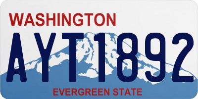WA license plate AYT1892