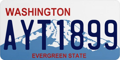 WA license plate AYT1899
