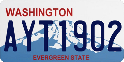 WA license plate AYT1902