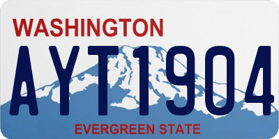 WA license plate AYT1904