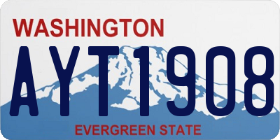 WA license plate AYT1908
