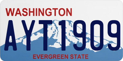 WA license plate AYT1909