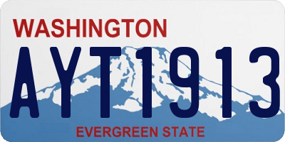 WA license plate AYT1913