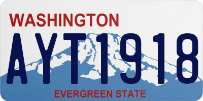 WA license plate AYT1918