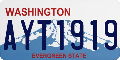 WA license plate AYT1919