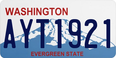 WA license plate AYT1921