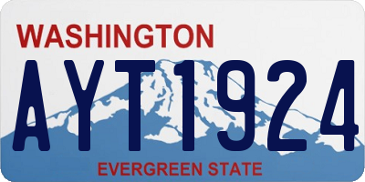 WA license plate AYT1924