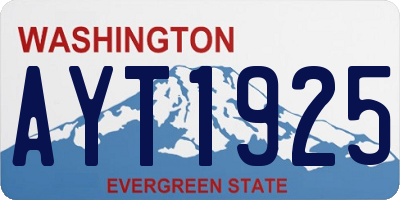 WA license plate AYT1925