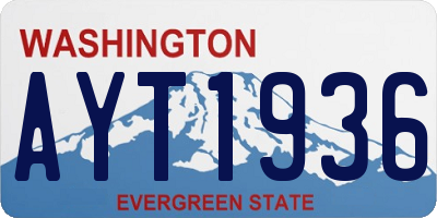 WA license plate AYT1936
