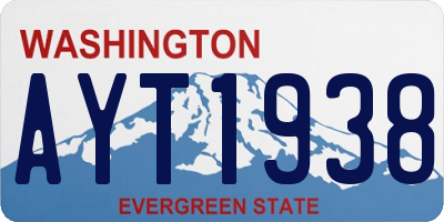 WA license plate AYT1938