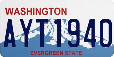 WA license plate AYT1940