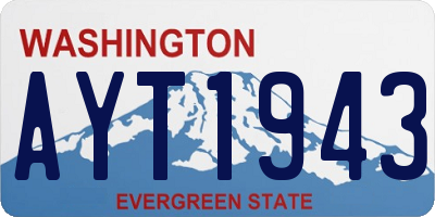 WA license plate AYT1943