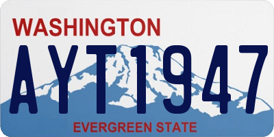 WA license plate AYT1947