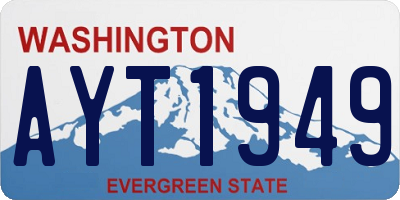 WA license plate AYT1949