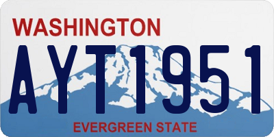 WA license plate AYT1951