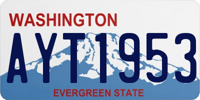 WA license plate AYT1953