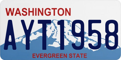 WA license plate AYT1958