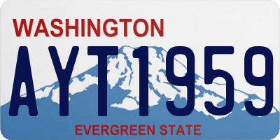 WA license plate AYT1959