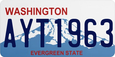 WA license plate AYT1963