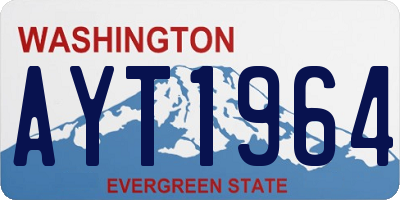 WA license plate AYT1964