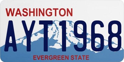 WA license plate AYT1968