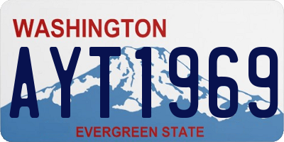 WA license plate AYT1969