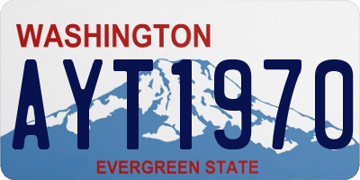 WA license plate AYT1970