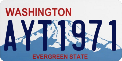 WA license plate AYT1971