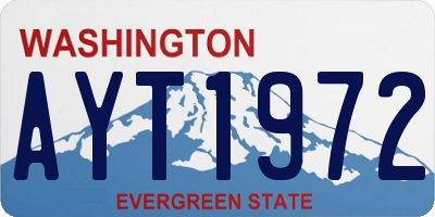 WA license plate AYT1972