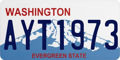 WA license plate AYT1973