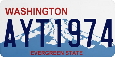 WA license plate AYT1974