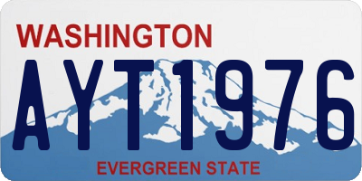 WA license plate AYT1976