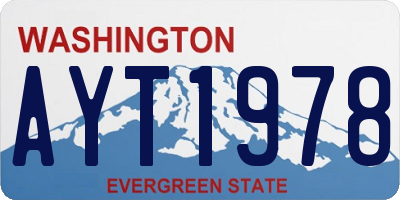 WA license plate AYT1978
