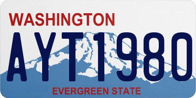 WA license plate AYT1980