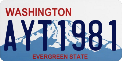 WA license plate AYT1981