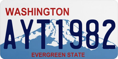 WA license plate AYT1982