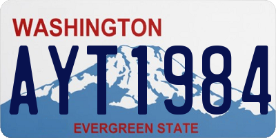 WA license plate AYT1984