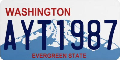 WA license plate AYT1987